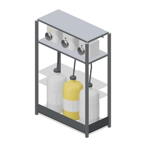 Bulk detergent dosing rack (Laundrette and Cleaning Services)