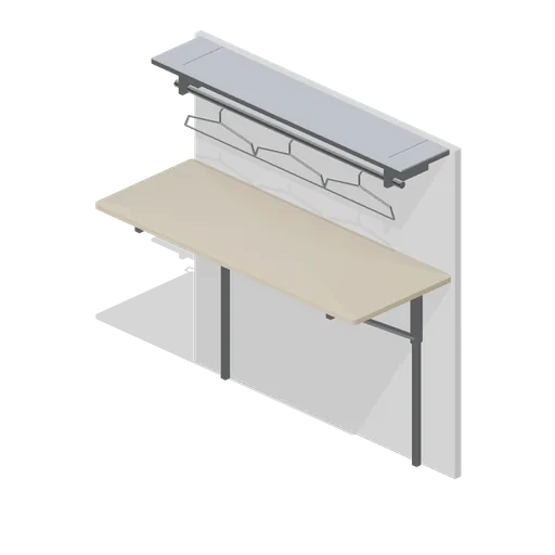 Wall folding shelf 1.5 m (Laundrette and Cleaning Services)