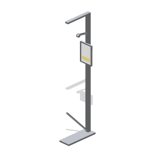 Garment rail end post (Laundrette and Cleaning Services)