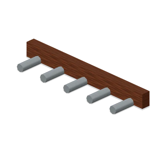 Hall Coat Hook Rail (Lootable Apartment Interiors)
