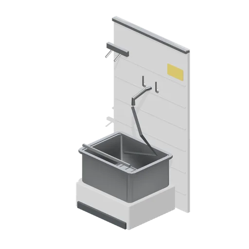 Mop sink with splashback (Laundrette and Cleaning Services)