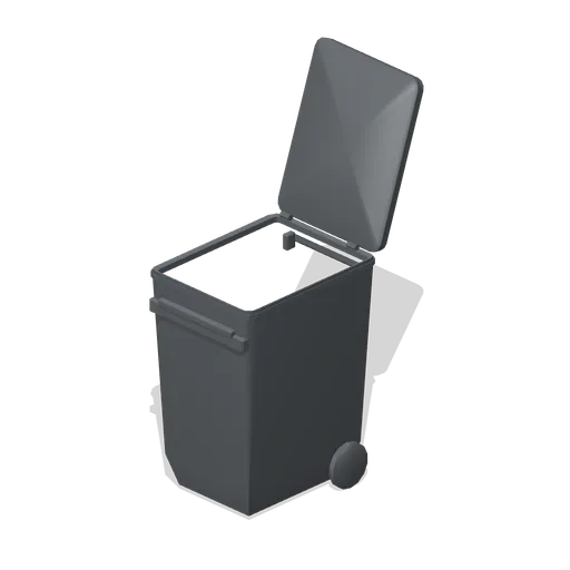 Wheeled bin 240 litre, open lid (Laundrette and Cleaning Services)