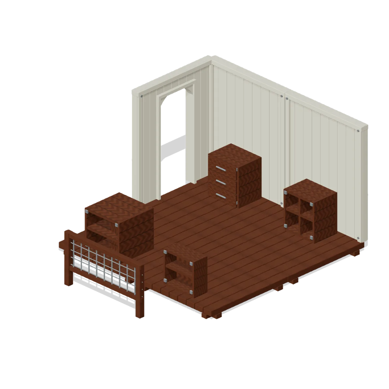 Lootable Apartment Interiors assembled scene