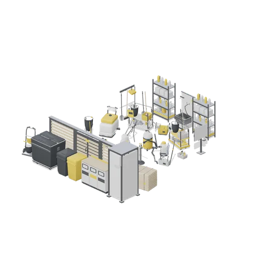 Janitorial store and bin yard (Laundrette and Cleaning Services)