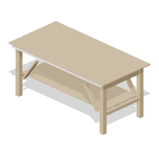 Fixed timber staging bench 1800 (Garden Centre and Florist)