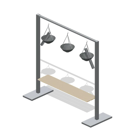 Hanging basket rail (Garden Centre and Florist)