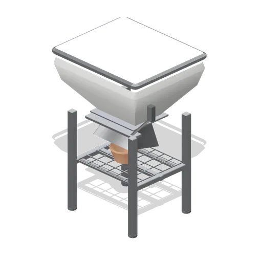 Compost hopper and chute (Garden Centre and Florist)