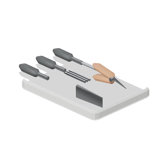 Hand tool set on a tray (Garden Centre and Florist)
