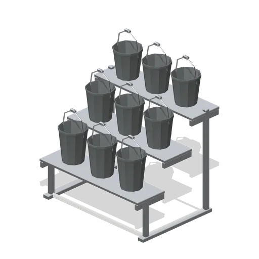 Tiered flower bucket stand (Garden Centre and Florist)