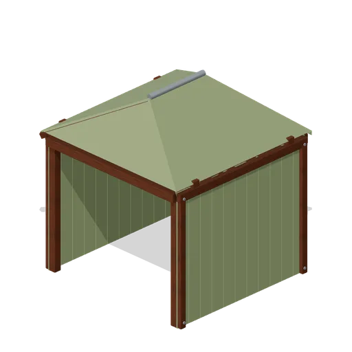 Hide Roof Hut Frame (Prehistoric Survivor Settlement)