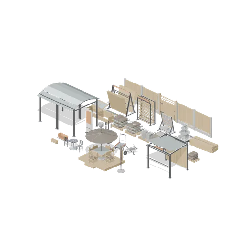 Outdoor hard landscaping sales area (Garden Centre and Florist)