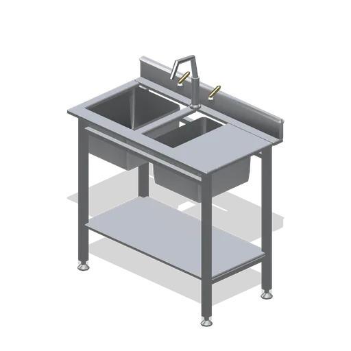 Under-bar double sink (Bar, Pub and Brewery Taproom)