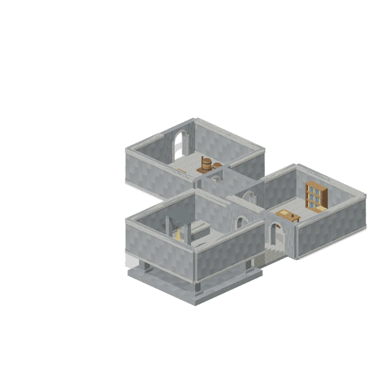 Dungeon Room Builder assembled scene