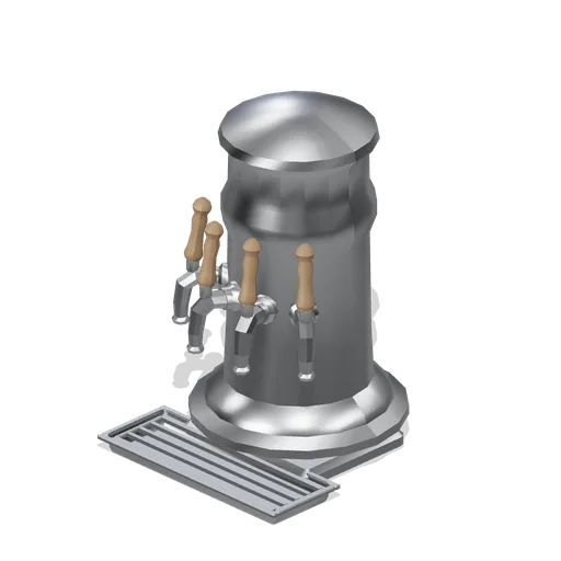 Four tap keg font (Bar, Pub and Brewery Taproom)