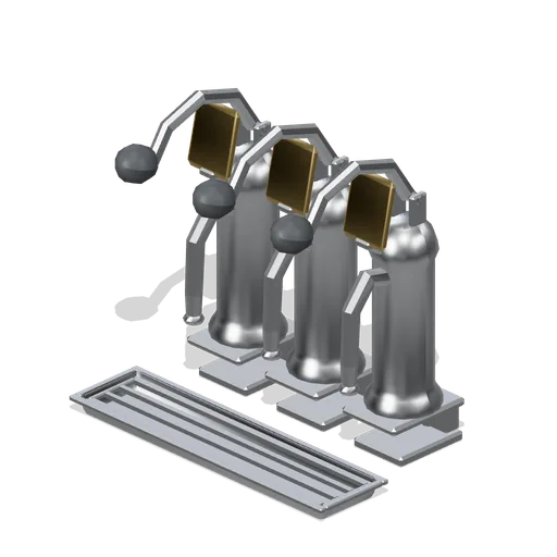 Hand pull set of three (Bar, Pub and Brewery Taproom)