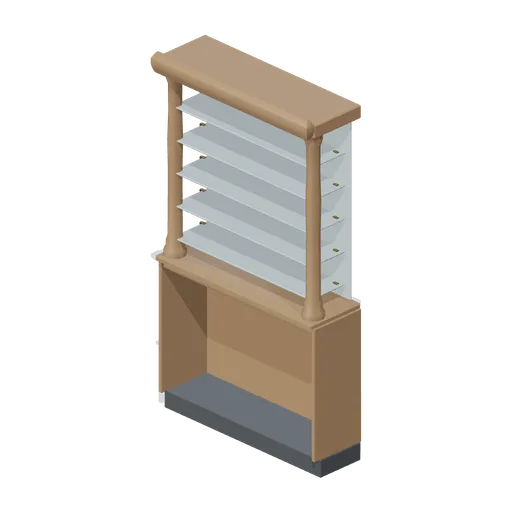 Back bar glass shelf run (Bar, Pub and Brewery Taproom)