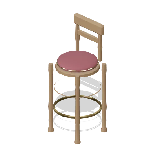 Bar stool with back (Bar, Pub and Brewery Taproom)
