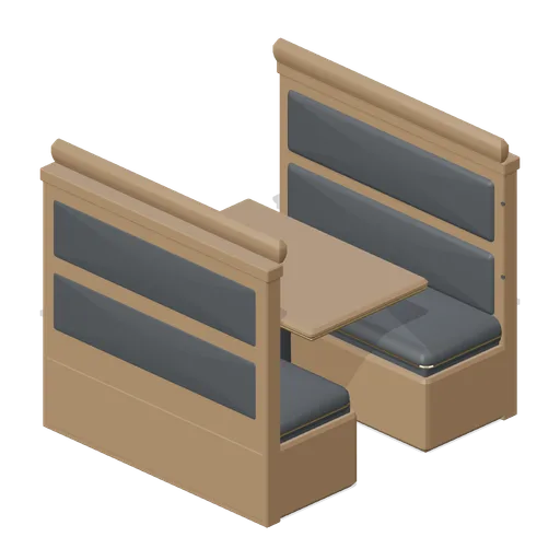 Pub booth, four cover, leather (Bar, Pub and Brewery Taproom)