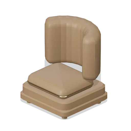 Upholstered tub chair, tan (Bar, Pub and Brewery Taproom)