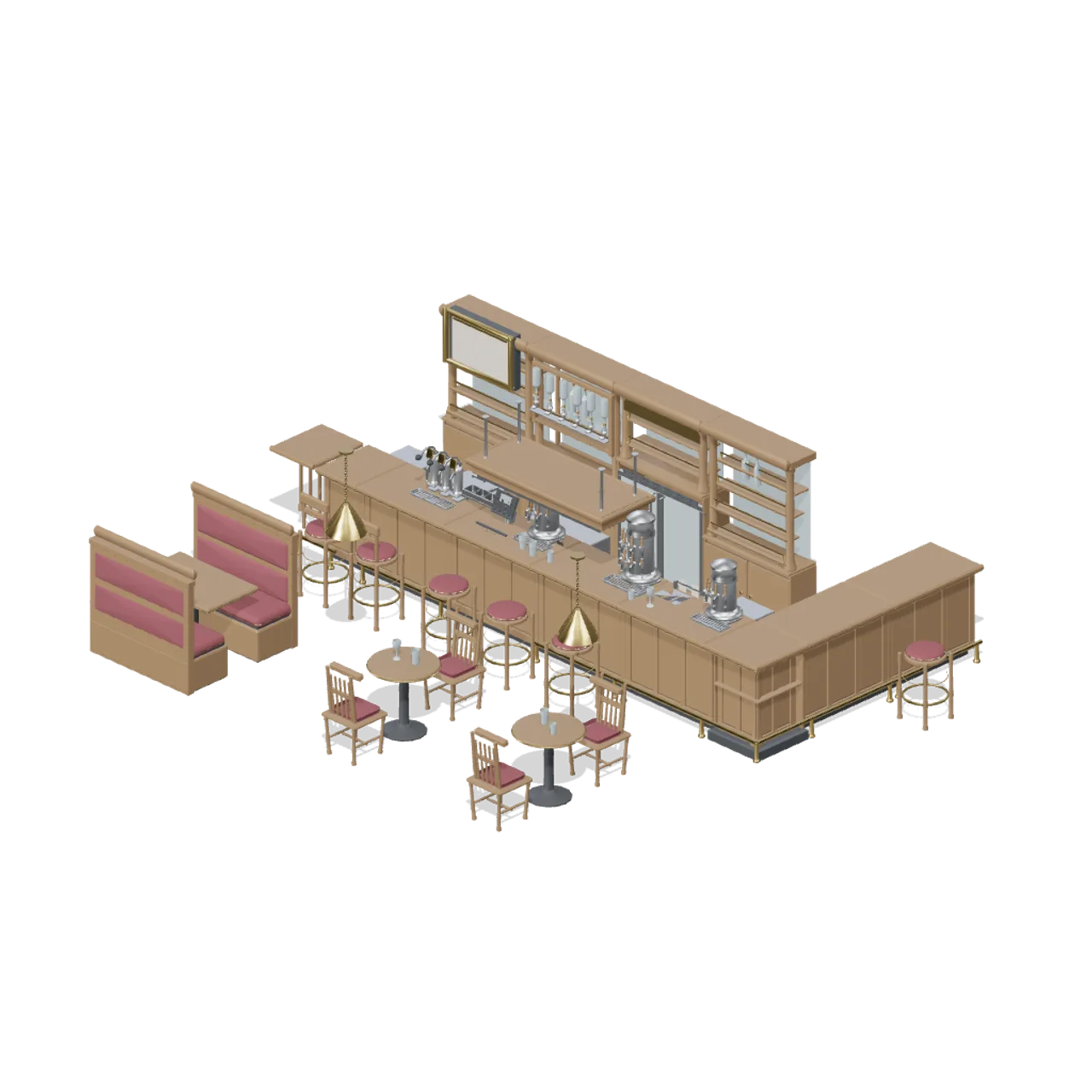 Bar, Pub and Brewery Taproom assembled scene