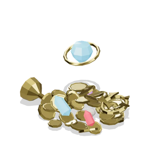 Treasure pile with floating prize (Pickups and Collectibles)