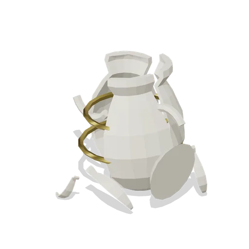 Ceramic urn, broken open (Pickups and Collectibles)