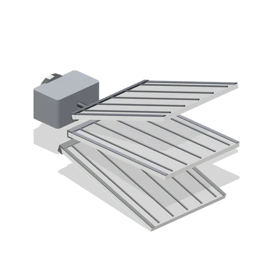 Deployed radiator panel array (Orbital Station and Docking Bays)
