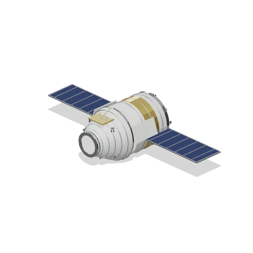 Crew ferry capsule and service module (Orbital Station and Docking Bays)
