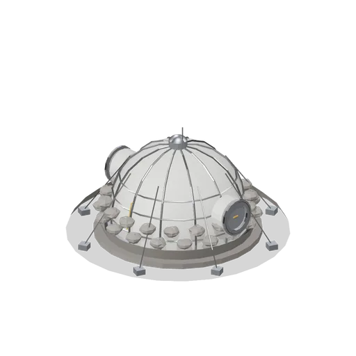 Inflatable dome habitat with regolith shielding (Lunar Surface Colony and Rovers)