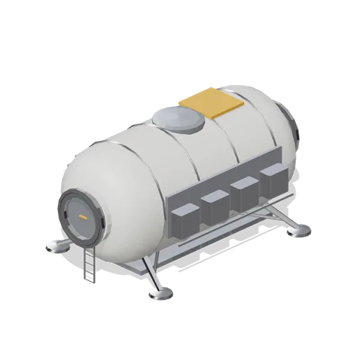 Rigid cylinder logistics module on legs (Lunar Surface Colony and Rovers)