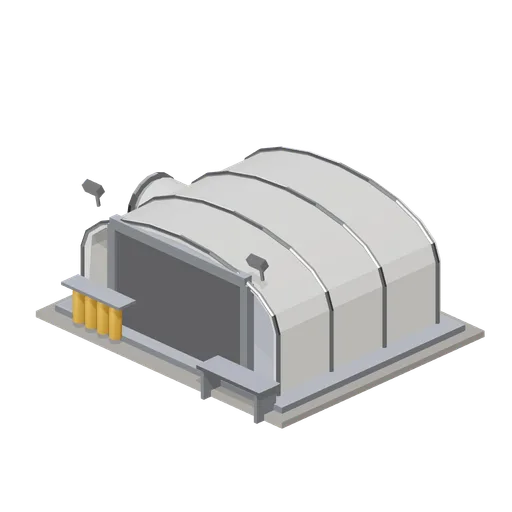 Pressurised workshop and vehicle bay (Lunar Surface Colony and Rovers)