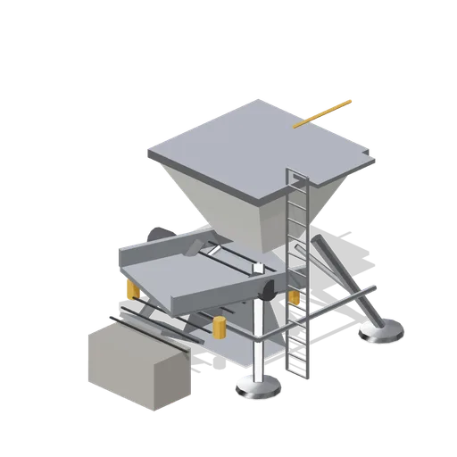 Regolith hopper and screening deck (Lunar Surface Colony and Rovers)