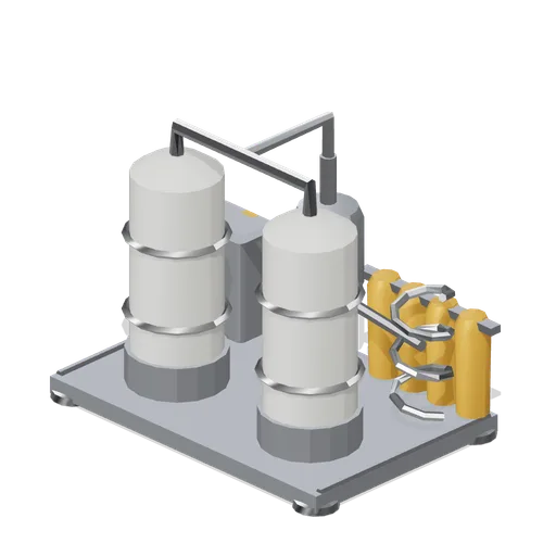 Oxygen extraction plant skid (Lunar Surface Colony and Rovers)