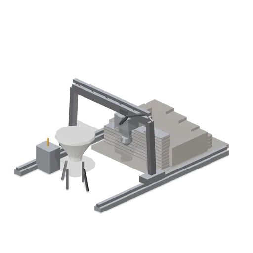 Regolith sintering print gantry (Lunar Surface Colony and Rovers)