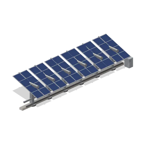 Tracking solar array row (Lunar Surface Colony and Rovers)