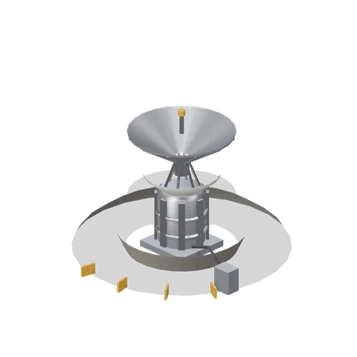 Nuclear power unit with shielding berm (Lunar Surface Colony and Rovers)