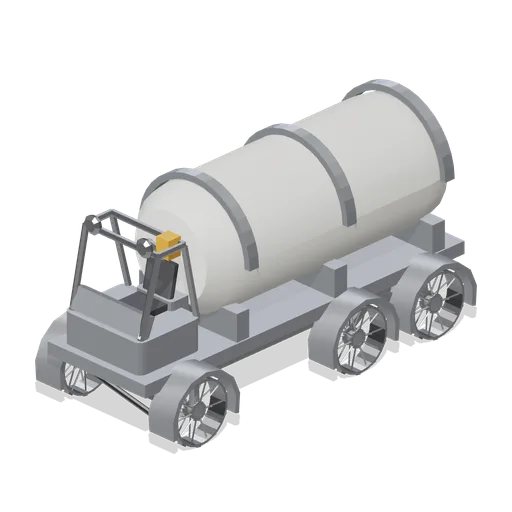 Six-wheel cargo hauler with cryogenic tank (Lunar Surface Colony and Rovers)