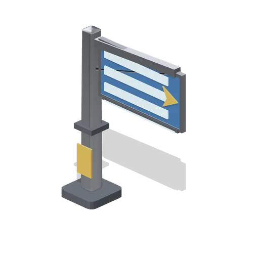 Skylane direction gantry sign (Hover Transit and Antigrav Fleet)
