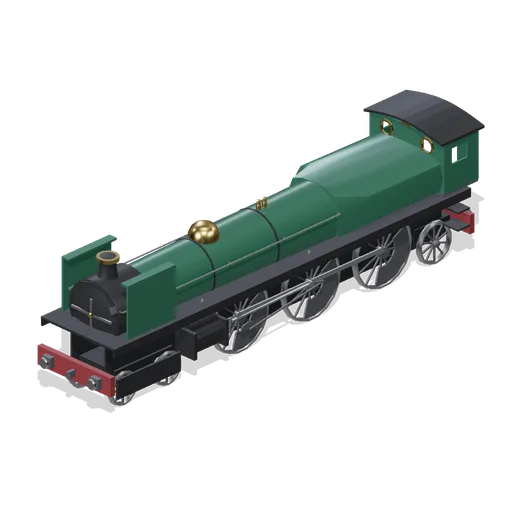 Steam express locomotive 4-6-2 (Steam Era Railway and Rolling Stock)