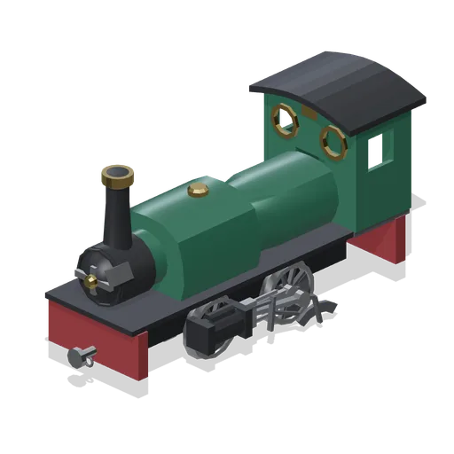 Narrow gauge saddle tank locomotive (Steam Era Railway and Rolling Stock)