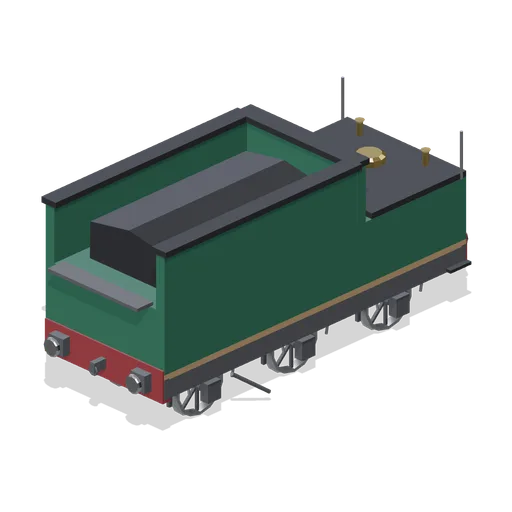 Six wheel locomotive tender (Steam Era Railway and Rolling Stock)