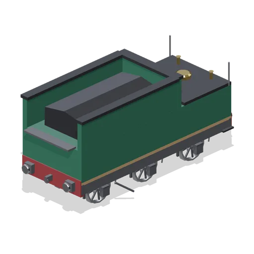 Six wheel locomotive tender (Steam Era Railway and Rolling Stock)