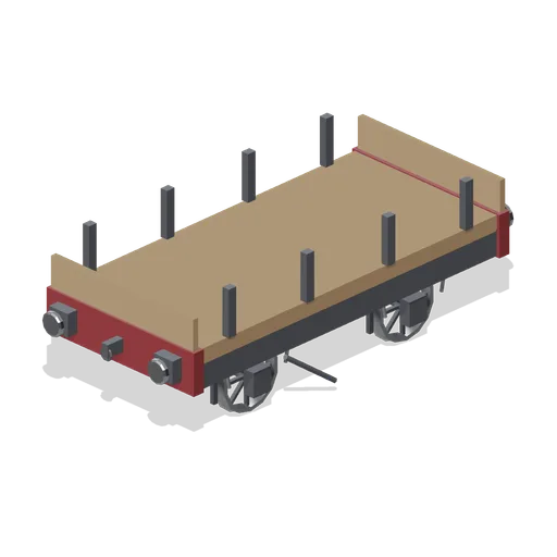 Flat goods wagon (Steam Era Railway and Rolling Stock)