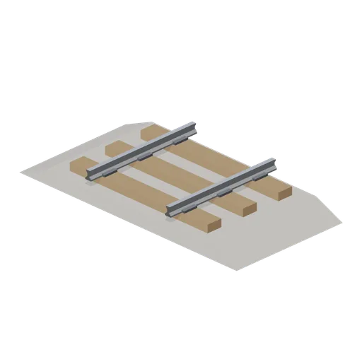Plain track straight 2 m (Steam Era Railway and Rolling Stock)