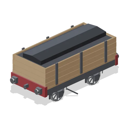 Open mineral wagon loaded with coal (Steam Era Railway and Rolling Stock)