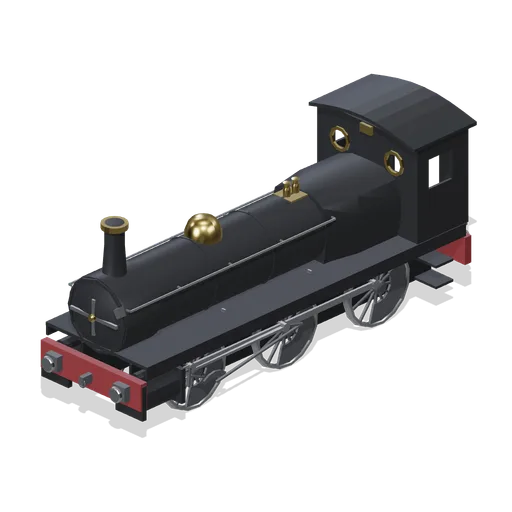 Goods 0-6-0 in unlined black (Steam Era Railway and Rolling Stock)