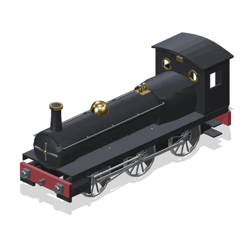 Goods 0-6-0 in unlined black (Steam Era Railway and Rolling Stock)