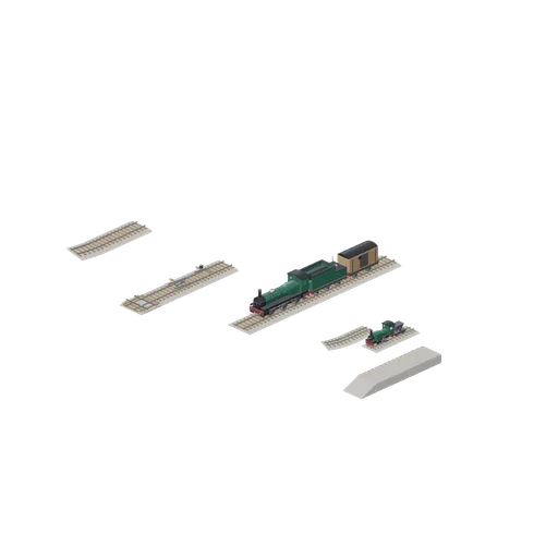 Connector cases for rail, narrow gauge rail, couplers and platforms (Steam Era Railway and Rolling Stock)