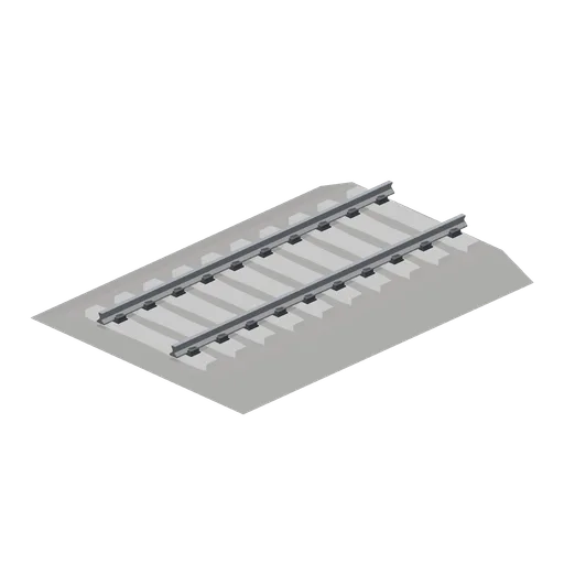 Ballasted track straight 6 m (Modern Rail and Metro Network)