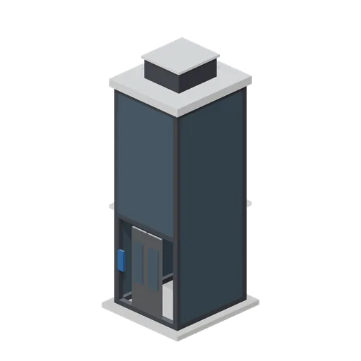 Glazed lift shaft (Modern Rail and Metro Network)